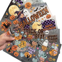 Halloween UV DTF Transferaufkleber mit Weichem, Langlebigem 3D-Effekt für Trinkbecher, Tassen, Taschen, Glas und Verschiedene Glatte Oberflächen