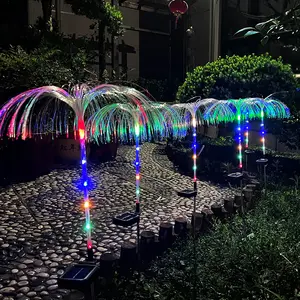 Waterproof Solar Multicolored Jellyfish Lights LED Patio Atmosphere Lights Water Proof Plastic IP65 LED Garden Lamps 70 3V 50000