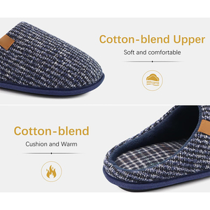 Pantofole da Casa per <span class=keywords><strong>Uomo</strong></span> con Suole in Gomma per Interni ed Esterni, <span class=keywords><strong>Scarpe</strong></span> Calde e Comode con <span class=keywords><strong>Memory</strong></span> <span class=keywords><strong>Foam</strong></span> per Camera da Letto - Product Image 2