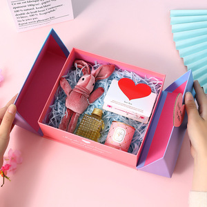 Kotak Hadiah Kreatif Grosir Model Pintu Ganda Warna Gradasi Cinta untuk Hari Valentine, Pernikahan, dan Hadiah Pendamping - Product Image 3