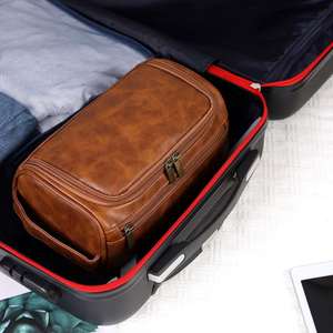 Yy751 Trousse de Toilette Multifonctionnelle Rétro en Cuir PU Grande Capacité Personnalisable avec Logo – Vente Chaude - Product Image 3