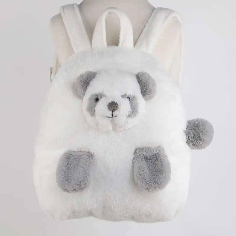Sac à dos en peluche pour bébé, logo personnalisé, mignon, animal en peluche, panda en peluche, 50 pièces