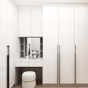 Armoire contemporaine en bois, finition en contreplaqué mélaminé, panneaux de particules, avec accessoires fonctionnels - Product Image 1