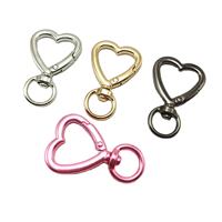 Porte-clés Cœur en Acier Inoxydable de Luxe de Haute Qualité avec Mousqueton Pivotant, Étanche et Tendance, Accessoire de Bagage DIY
