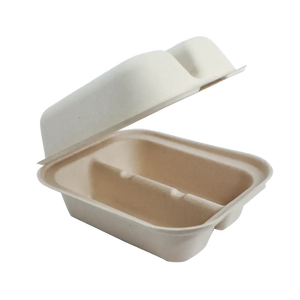 Boîtes alimentaires jetables en carton à clapet, contenants rectangulaires en pulpe pour tacos et repas à emporter - Product Image 2