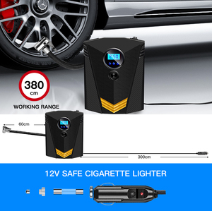 Minibomba de aire portátil para coche, inflador de <span class=keywords><strong>neumáticos</strong></span> con luz LED, indicador digital de 3634m y 19mm, certificado CE, Apagado automático - Product Image 5