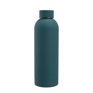 BORGE personnalisé 500ml petite bouche en acier inoxydable Double paroi flacon sous vide peinture en caoutchouc thermique mat sport bouteille d'eau - Product Image 2