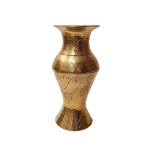 Vase de sol en métal doré moderne de haute qualité Vase de table décoratif de mariage en aluminium de grande taille avec affichage de fleurs en plaqué or - Product Image 5