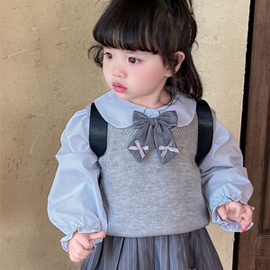 Tongxingyuan Girls Jk Set Spring Autumn Three Piece Childrens School Style Dress Cotton Outfit - Product Image 3