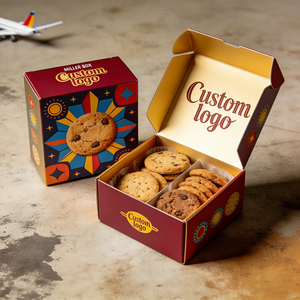 Boîte de biscuits Brookie, conception personnalisée, emballage de dessert hybride, combinaison de brownie et de biscuits, boîte cadeau de luxe - Product Image 2