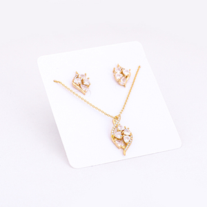 Boucles d'oreilles en pierre gemmes, zircon cubique, ensemble de colliers, pendentifs, bijoux de mariage, nouveauté - Product Image 6