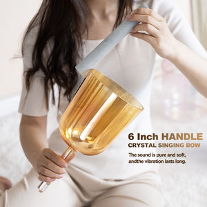 Cuencos Cantores <span class=keywords><strong>de</strong></span> Cristal <span class=keywords><strong>de</strong></span> Cuarzo Jinfang Alchemy para Sanación con Sonido, con <span class=keywords><strong>Bolsa</strong></span> <span class=keywords><strong>de</strong></span> Transporte y Martillo - Product Image 2