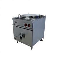 Marmite à bouillir électrique à enveloppe commerciale, grande capacité, chauffage indirect, en acier inoxydable, pour la préparation de soupes, de sauces et de confitures