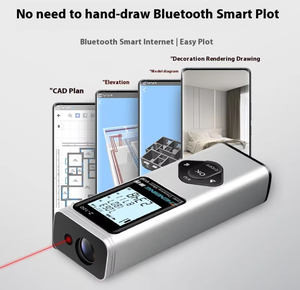 Kỹ thuật số băng biện pháp với Laser 3 trong 1 Laser Meter Laser khoảng cách có thể sạc lại bạc 60m Độ chính xác cao cầm tay cầm tay - Product Image 4