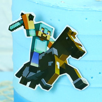 Pixel-Style Videospiel Tortendekoration für Jungen Mädchen Geburtstag Gaming-Thema Geburtstagstorten-Dekorationen