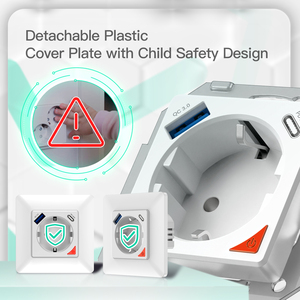 Enchufe Inteligente WiFi Tuya con Temporizador de Voz, Enchufe de Pared Europeo con Carga Rápida USB QC3.0 Tipo C PD20W - Product Image 3