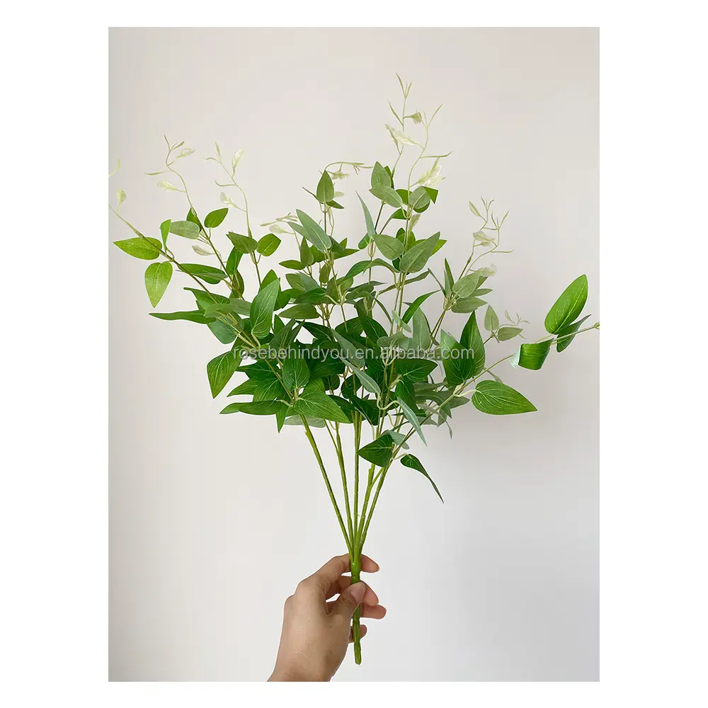 Искусственная зелень на ощупь, листья, искусственные цветы и растения для украшения свадьбы и мероприятий, свадебная зелень