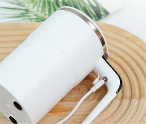 Vaso <span class=keywords><strong>Mezclador</strong></span> de Proteínas Eléctrico Magnético Inteligente con Pantalla de Medición de Temperatura Taza Inteligente Automezcladora Taza de Café con Tapa - Product Image 3