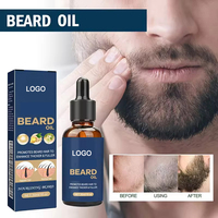 Emballage de marque privée avec logo personnalisé huile d'argan naturelle biologique pour hommes huile de croissance pour barbe