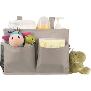 Bedside Caddy Hanging Storage <b>Bag</b> Grey Rectangular Multifunctional Organizer for <b>Bed</b> Bunk Hospital Dorm Baby - Product Image 5