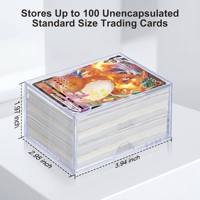 Boîte à cartes en acrylique haute transparence JIN OU, protection UV, étui coulissant en deux parties pour cartes à collectionner