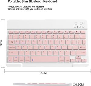Du Lịch Xách Tay Slim ABS 78 phím QWERTY bố trí bàn phím bluetooth không dây cho <span class=keywords><strong>Android</strong></span>/Windows/IOS hệ thống - Product Image 3