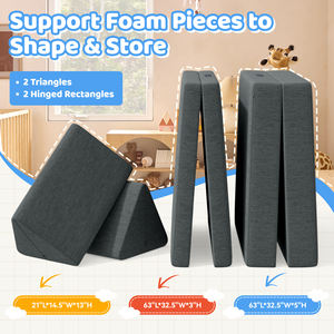 Sofá Modular Infantil en Forma de Cuadrado, Sofá de Juego para Niños, Funda Extraíble, Cojín de Espuma Convertible para Apartamento o Escuela - Product Image 6