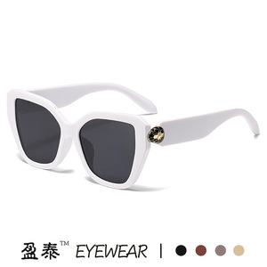 Yingtai Eyewear Cat Eye Sunglasses <b>Pink</b> PC <b>Frame</b> UV400 Women's Sun Protection - Product Image 3