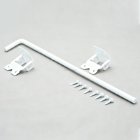 Loquet de porte en acier galvanisé de 24 pouces, finition blanche, robuste, à montage en surface, pour portes doubles et portails, stock US