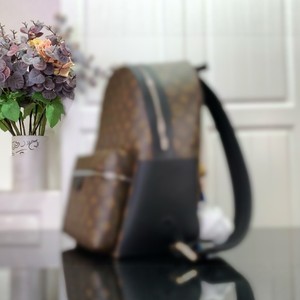 Forlynn Monogram <b>Backpack</b> 40x30x20 Cm <b>Black</b> Floral Design Large Capacity Laptop Bag For <b>Men</b> Women Everyday Use - Product Image 1