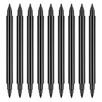 Marqueur textile noir double tête à pointe pinceau souple, encre permanente, 4 couleurs, pour DIY, peinture à la main, anti-décoloration, graffiti, imperméable