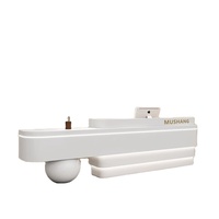 QT-199 Bureau de réception moderne de luxe, design en bois convertible, pour hôtel et école, couleurs personnalisables