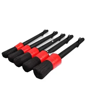 Hot Selling Car Detail Brush Set Natural Boar Hair Mixed Fiber Auto Washing Brushes Supplier Cleaning Equipment Detail Products