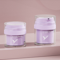 Flacons pompe airless de luxe 50 ml en PET, PP, ABS pour emballage cosmétique, logo personnalisé, en plastique, pour sérum, crème visage, tonique, soin de la peau 100 ml