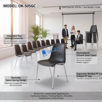 Chaise d'événement empilable en plastique, capacité de charge 600 lbs, certifiée CE, pour location de lieux de concert, conférences et festivals de musique
