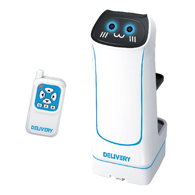 2.4G Remote Control Intelligent Food Delivery Service Robot Toy with Light and Music Waiter Robot Toys for Kids and Adults