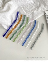 Ensemble de pailles en verre modernes de 15 cm, écologiques, résistantes à la chaleur, certifiées LFGB, accessoires colorés pour petits gobelets