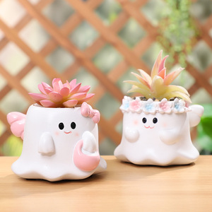 <span class=keywords><strong>Pot</strong></span> <span class=keywords><strong>de</strong></span> fleurs <span class=keywords><strong>de</strong></span> bureau HY Halloween, décoration <span class=keywords><strong>de</strong></span> paysage mignonne en forme <span class=keywords><strong>de</strong></span> dessin animé, <span class=keywords><strong>pot</strong></span> à succulentes, vase - Product Image 2