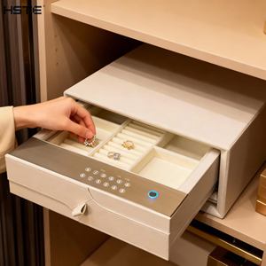Cassaforte con Impronta Digitale e Password, Ricaricabile, Scorrevole, per Armadio, Porta Orologi, Scatola Digitale per Gioielli con <span class=keywords><strong>Serratura</strong></span> Biometrica - Product Image 5