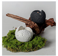 Pot de bougie en pierre volcanique de conteneur de bougie gris d'aromathérapie vide personnalisé