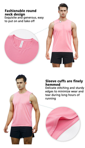 XW-BX23107 New Best Seller High Quality Men's <strong>Tops</strong> Breathable Back <strong>Reflective</strong> Design Sports Fitness Running <strong>Tops</strong> - Product Image 4