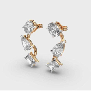 Pendientes de Diamantes Cultivados en Laboratorio, Estilo Solitario Clásico, Alta Demanda |   Elementos Esenciales de Joyería Fina Atemporal para Mujeres Certificadas - Product Image 3