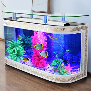 大型特注ガラス製クリア高級丸型水槽<span class=keywords><strong>120L</strong></span>エコフレンドリー50Wリビングルーム水槽金魚造園カスタマイズ - Product Image 4