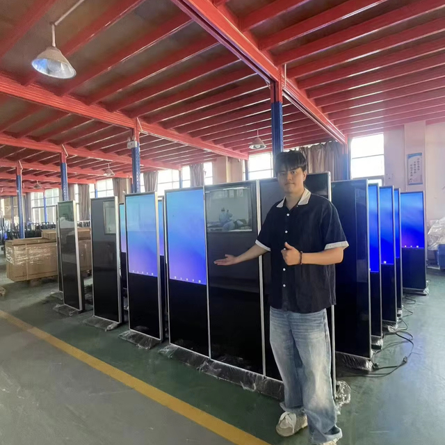 Express Delivery AOOWHAO 4K Smart Advertising Display AI Interactive Digital Signage Display Kiosk OEM ODM Commercial Screen