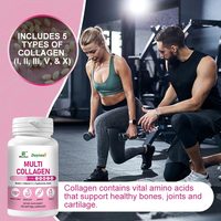 Capsules d'acide hyaluronique, de biotine et de collagène OEM N21 pour la santé des cheveux, des ongles et des os, complément de peptides de collagène multi-sources