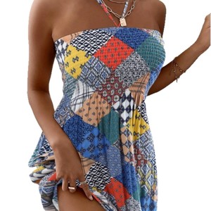 Vestido Halter sin Mangas Sexy de Moda de Verano Popular para Mujer - Product Image 5
