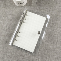 Chemise de Classeur Transparente en PVC pour Planificateur A4 A5 A6 A7, Organiseur de Monnaie à Feuilles Mobiles, Classeurs Budgétaires Transparents