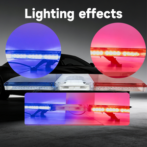 Nouvelle barre lumineuse de signalisation LED de 47 pouces, rouge et bleue, clignotante d'urgence, étanche IP65, adaptable universellement aux véhicules de pompiers et d'ambulances - Product Image 2