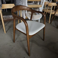 Chaise de salle à manger empilable en bois massif, style simple, pour hôtel et restaurant, best-seller