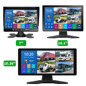 Fabrika AHD 1080P kamera 10.36 inç dörtlü bölünmüş ekran monitör dikiz 120 derece gece görüş güvenlik 360 kamyon kamera sistemi - Product Image 3